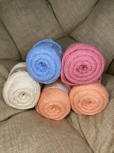 Peaches & Creme Yarn 6oz Crochet Knitting Cake Lot of 5 Bundle Unknown Colors! - Picture 1 of 10