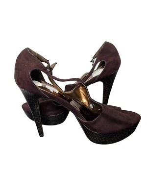 Zapatos Carlos Mujer Marrón Plataforma Tacón Alto Talla 8 Fecha Formal Stiletto Neutro Foto 1 de 4