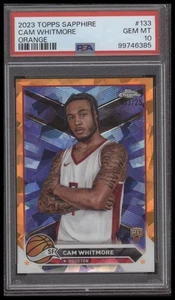 2023-24 Topps Edición Cromo Zafiro - Cámara Whitmore #133 Naranja/25 (RC) PSA 10 - Imagen 1 de 2