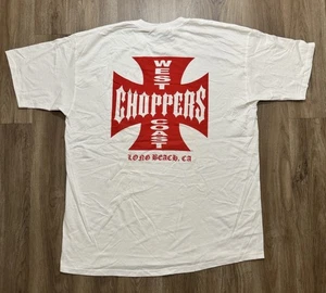 Vintage Y2K West Coast Choppers White Shirt Size 2XL - Picture 1 of 11