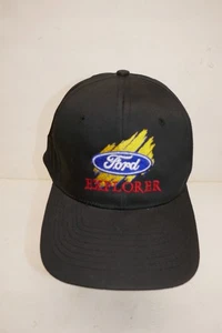Vintage Ford Explorer    - Solid   Back - Snap Back Hat Black  w Blue Oval - Picture 1 of 4
