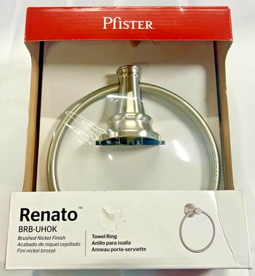 Anillo toalla de níquel cepillado Price Pfister Renato nuevo Foto 1 de 3