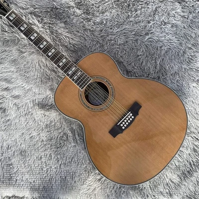  Acoustic Guitar Spruce Top Rosewood Back Jumbo Natural Fast Shipping - Image 1 of 4