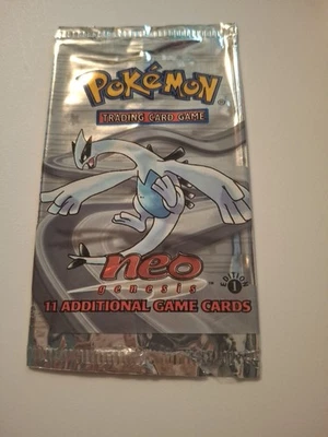 Empty. Pokemon Tcg 1st Ed Neo Genesis Booster Pack Sleeve Lugia No Cards. - Image 1 of 3