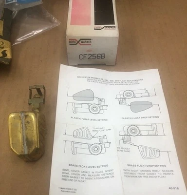 1969-77 BUICK, CHEVROLET,GMC & PONTIAC BRASS CARB FLOAT; BORG WARNER# CF256B - Image 1 of 2