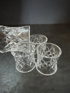 Vintage Set Of 4 Waterford Crystal Napkin Rings / Holders, Comeragh Pattern - Picture 1 of 6
