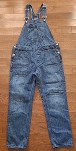 GAP Denim Overalls Womens Medium Blue Jean Classic Adjustable Straps Pockets - Picture 1 of 13