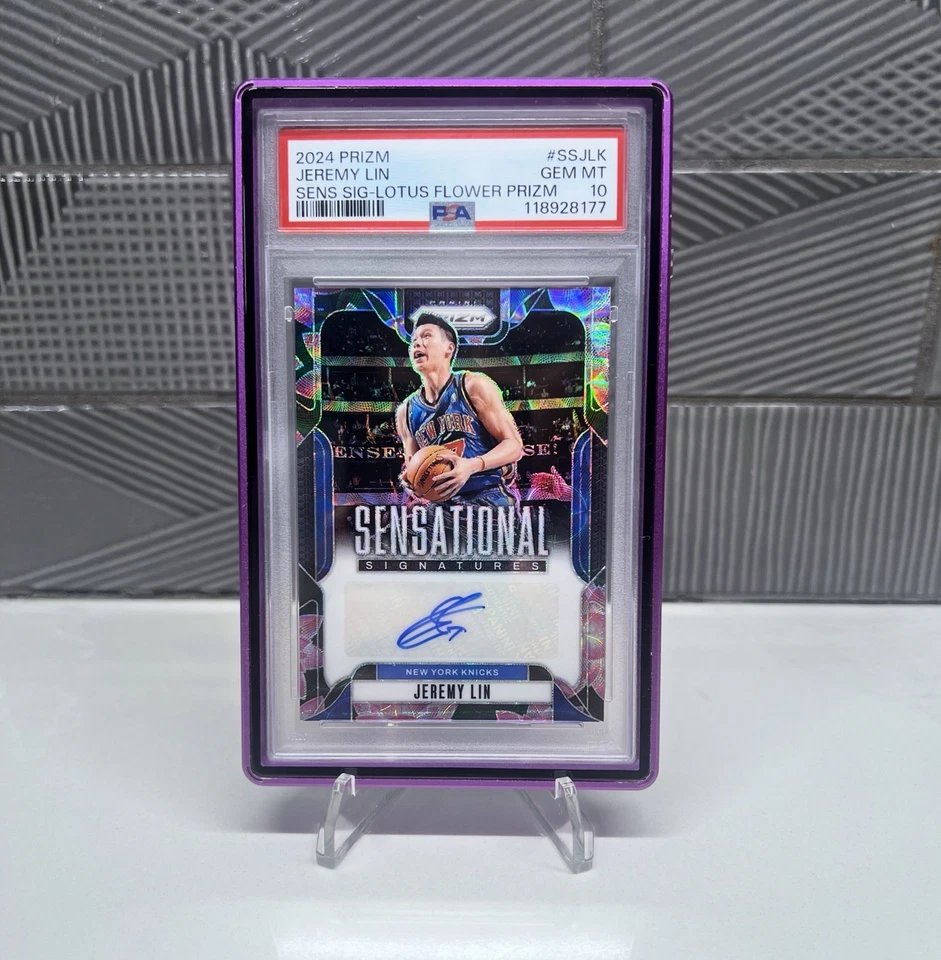 2024 Prizm JEREMY LIN Sensational Signatures Lotus Flower Auto /18 PSA 10 SSP - Image 1 of 1