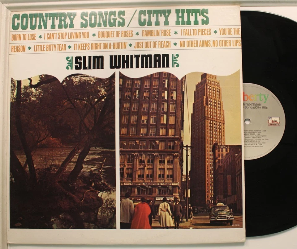 Slim Whitman Lp Country Songs/ City Hits On Liberty - Vg+ To Vg - Image 1 of 1