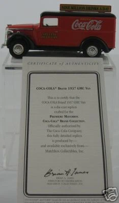Coca Cola 1937 GMC Van Matchbox Diecast Collectable - Image 1 of 1