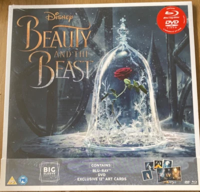 Disney : Beauty and The Beast 2017 Live Action 4x12" Artwork Blu Ray 2xDVD NEW - Image 1 of 4