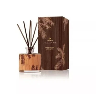 NEW 2X THYMES FRASIER FIR NORTHWOODS PETITE OIL REED DIFFUSER 4 OZ. - Image 1 of 4