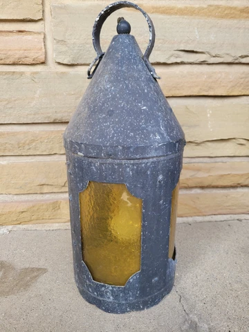 Antique/Vtg 1940's-60's Gothic Medieval Style Light Fixture 13" Cover