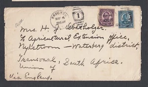 USA 1931 COVER BROCTON NEW YORK TO NYLSTROOM WATERBURG TRANSVAAL SOUTH AFRICA - Picture 1 of 2