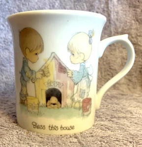 Vintage Precious Moments 1982 Enesco Bless This House Mug, Jonathan & David - Picture 1 of 5