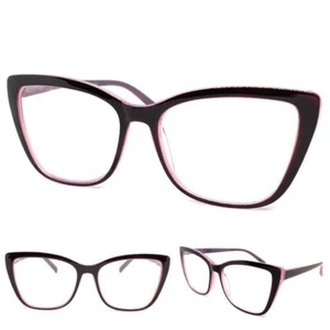 Women's Oversized Modern Retro Cat Eye READING Eye Glasses Readers Frame +3.00 - Picture 1 of 6