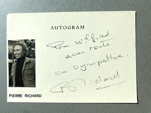 PIERRE RICHARD signed vintage Briefkarte 10x15 Autogramm - Bild 1 von 2