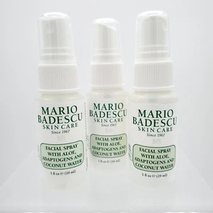 Mario Badescu spray viso con aloe, adattogeni e acqua di cocco 1 oncia LOTTO DI 3 NUOVI - Foto 1 di 4