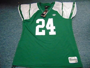 WOMEN'S REEBOK NFL EQUIPMENT NEW YORK JETS DARRELLE REVIS FLIRT JERSEY SIZE XL - Picture 1 of 2