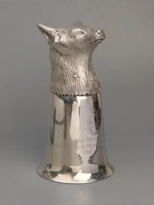 Silver Plated Fox's Head Stirrup Cup - Picture 1 of 6