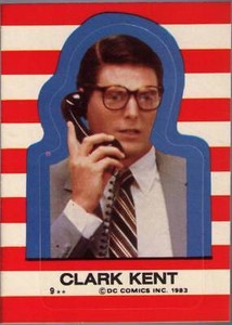 1983 Topps Superman III Stickers # 9 Clark Kent