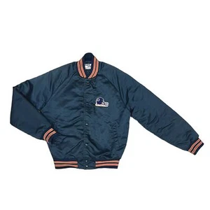 Vintage Kids Chicago Bears NFL Chalk Line Satin Snap Bomber Jacket - Picture 1 of 12