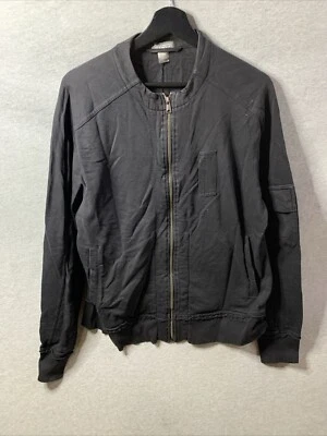 H & M разделенный пальто мужской размер средний грузовой полный молнии черная рубашка с длинным рукавом - Изображение 1 из 4