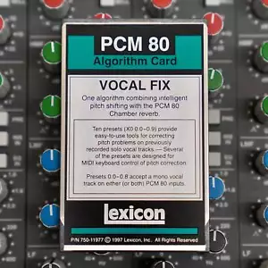 Lexicon PCM 80 Vocal Fix Algorithm Card - Picture 1 of 2