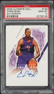 2003 Ultimate Collection #130 Chris Bosh RC ROOKIE AUTO /250 PSA 10 Raptors Heat - Picture 1 of 2