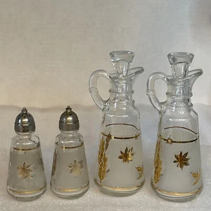 Coctelera de sal y pimienta Anchor Hoching esmerilada hoja de oro aceite y vinagre de colección - Imagen 1 de 12