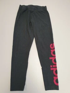 RR721 WOMENS ADIDAS GREY ELASTICATED YOGA PANTS UK 10 M W28 L26 - Picture 1 of 3