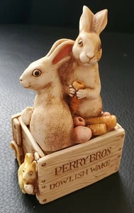 Figurina Harmony Kingdom "The Perry Brothers" Bunny Rabbit Box 2003 - Foto 1 di 6