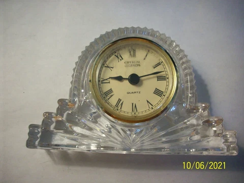 Vintage Waterford Crystal Legends Mantle Clock Hand Crafted Cover