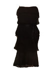 Jasper Conran Dress Size 12 strapless black chiffon silk prom