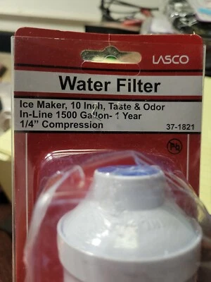 LASCO 37-1821 Ice Maker Inline Filter With 1/4Inch Compression Connection 2 Inch - Image 1 of 4
