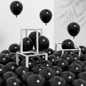 120 pcs Black Latex Balloons for Wedding, Birthday, Festival, Party Decorations - Picture 1 of 7