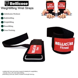 Powerlifting Straps Wrist Wrap Deadlift Training Weight Lifting Grip Strap Pair - Picture 1 of 3