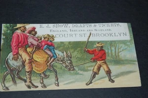 TARJETA COMERCIAL VINTAGE "E. J. BORRADORES DE NIEVE Y ENTRADAS", INGLATERRA, IRLANDA, ESCOCIA - Imagen 1 de 4