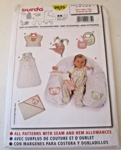 Burda Style Pattern 9635 Baby Accessories Blanket Bib Toys + - Picture 1 of 4
