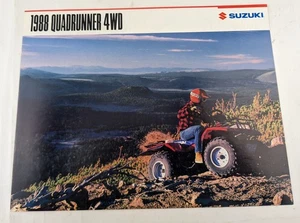 1988 Suzuki Quadrunner 4wd Factory Spec Sheet Sales Ad OEM Brochure - Foto 1 di 4