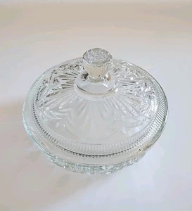 VTG AVON Clear Glass Covered Candy/Nut Dish 6” - Picture 1 of 6