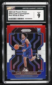 2021-22 Panini Prizm Red White & Blue Cade Cunningham #282 CGC 9 Mint Rookie RC - Picture 1 of 3