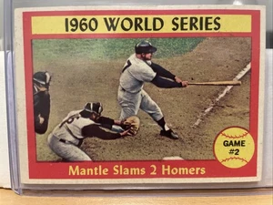 Mickey Mantle 1961 Topps Slams 2 Homers Game 2 #307 1960 World Series - Picture 1 of 11