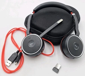 Jabra Evolve 75 Wireless Bluetooth Headset, USB Dongle, HSC040W - Zdjęcie 1 z 9