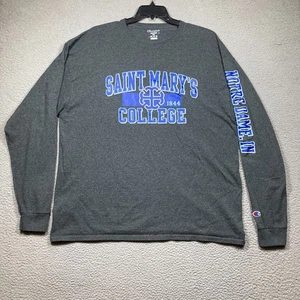 Saint Mary's College T Shirt Adult 2XL Gray Long Sleeve Notre Dame, Indiana - Picture 1 of 9