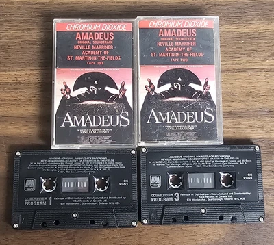 Amadeus Original Original Soundtrack Recording Neville Marriner 2 Cassette Tapes - Image 1 of 4