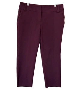7th Avenue Design Studio New York Co Burgunderrot Stretch Überziehhose Größe 12 - Bild 1 von 9