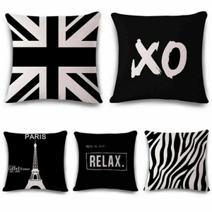 Case Pillows 18" Cotton Cover Cushion Throw Home New Linen Crown Decor - Picture 1 of 8
