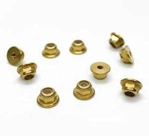 Treal B07KSGMYDC Brass Wheel Lock Nuts M2x0.4mm for Axial SCX24 - Picture 1 of 1
