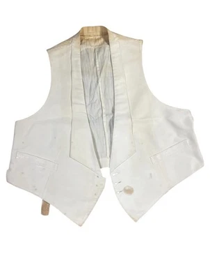 1920s / 1930s Men’s Medium White Formal Vest Vintage Formal Wear - Image 1 of 4